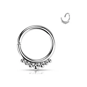 Piercing K01060-ST Ozdobný piercing kruh 1,2 x 8 mm