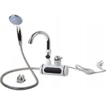 Průtokový ohřívač vody se sprchou s LCD displejem 3000W/230V IPX4 bílá