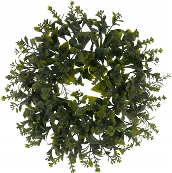 Věnec OZDOBNÝ BÍLÝ VĚNEC 26 CM