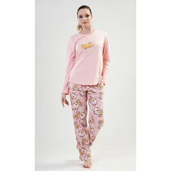 Dámské noční prádlo Dámské pyžamo dlouhé Only for you - meruňková - XL