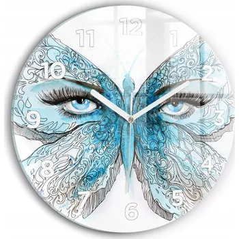 Hodiny Nástěnné hodiny Wallfluente, odstíny modré, 30 cm