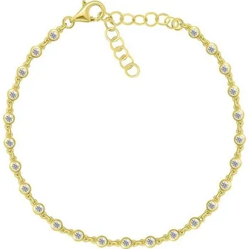 Náramek Brilio Silver Blyštivý pozlacený náramek se zirkony BRC111Y + 2 měsíce na vrácení zboží
