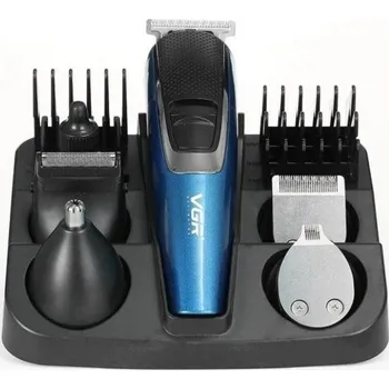 Strojek na vlasy VGR V-172 8v1 černý/modrý