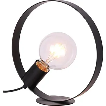 Lampička Noční lampička Nexo černá moderní kovová do ložnice a obýváku Ledea 25 cm