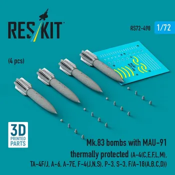Plastikový model 1/72 Mk.83 bombs w/ MAU-91 thermally prot. (4 pcs)
