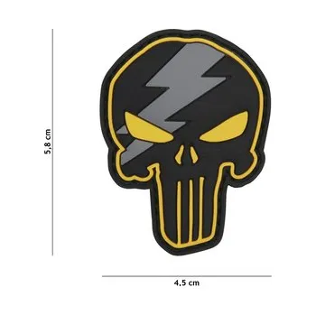 Nášivka Gumová nášivka 101 Inc Thunder Punisher - žlutá