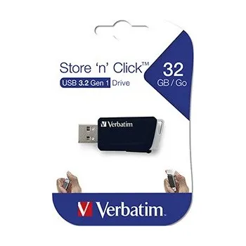 Ukládání dat Verbatim 49307 Store N Click, USB flask disk, USB A 3.0, 32GB, s výsuvným konektorem, černý