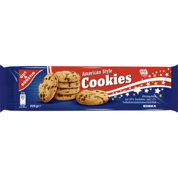 G&G "American Cookies" Čokoládové sušenky s kousky čokolády 225g