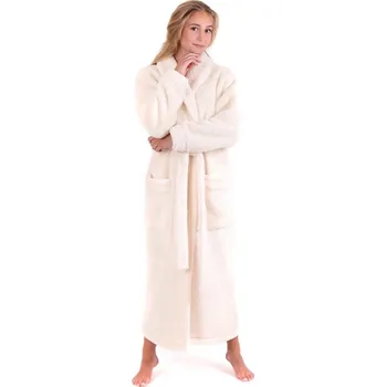 Dámský župan Dámský dlouhý hřejivý župan ALTA krémová - S