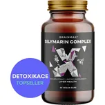 BrainMax Silymarin Complex, Ostropestřec mariánský extrakt + dalších 5 bylin, 90 rostlinných kapslí Extrémně silný komplex extraktů pro pročištění, doplněk stravy