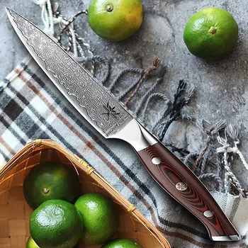 Kuchyňský nůž CHZ Damaškový univerzální nůž "KITCHEN WORKER" nerezový