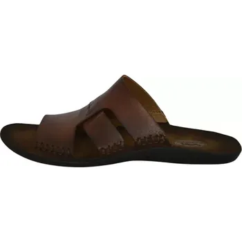 Pánské pantofle Obuv pánská letní KLONDIKE K 50 hnědá (Pámské kožené pantofle)