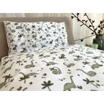 Dětské povlečení flanel dinosauři - 140x200 + 50x70 cm