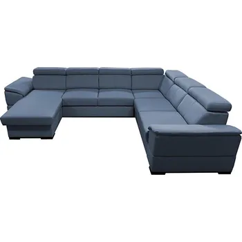 Sedací souprava Rozk. sedací souprava s univer. rohem do U s úložným prostorem GRANADA modrá