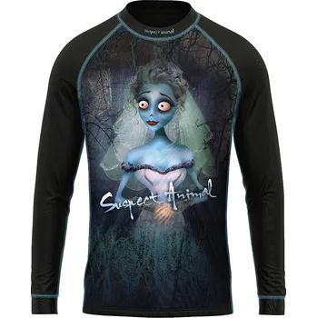 Dětské funkční triko dlouhý rukáv EMILY černá Bamboo Light New - Azurová / 130