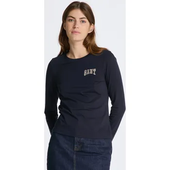 Dámské tričko TRIČKO GANT REG LOGO LS T-SHIRT EVENING BLUE