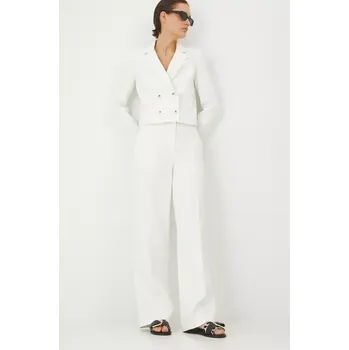 Dámské kalhoty Kalhoty Medicine dámské, béžová barva, jednoduché, medium waist RS25.SPD705 01X, vel. L