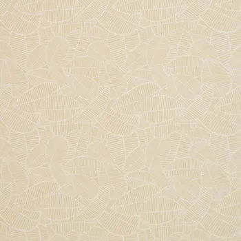 SWAFING Bavlněná látka Mona listy béžová, bílá