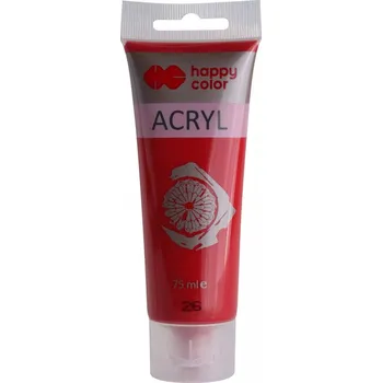 Vodová barva Happy Color Akrylová barva v tubě 75 ml, tmavě červená