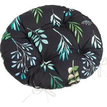 Podsedák Sedák Adéla prošívaný kulatý Černá - průměr 40 cm