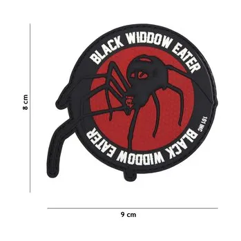 Nášivka Gumová nášivka 101 Inc nápis Black Widdow Eater - červená