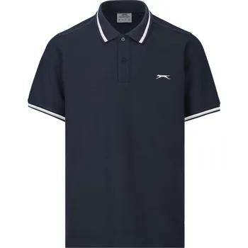 Pánské tričko Slazenger Tipped pánské polo tričko Navy 4XL