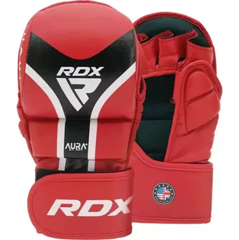 Boxerské rukavice Grapplingové rukavice RDX AURA shooter T-17 red/black vel. XL
