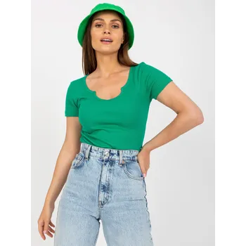 Dámské tričko Zelené tričko s hlubokým výstřihem TW-BZ-BL-006.29X-green Velikost: XL