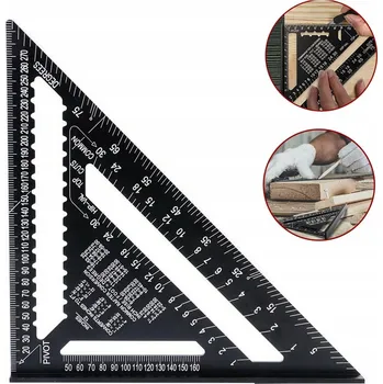 Úhloměr 300mm TRUHLÁŘSKÝ ÚHELNÍK TESAŘSKÝ HLINÍKOVÝ 12" STAVEBNÍ ÚHELNÍK 30x43