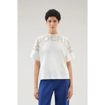 TRIČKO WOOLRICH TRAIL LOGO T-SHIRT PLASTER WHITE