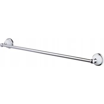 Držák na ručník Tyč na lepidlo Bisk bílá, stříbrná