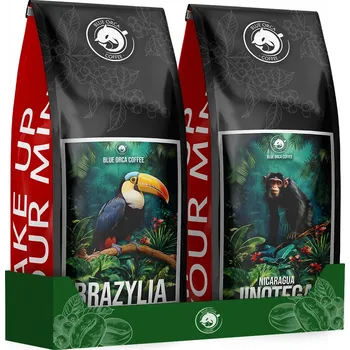 Káva KÁVA ZRNKOVÁ 2x1KG BRAZIL+NICARAGUA 100%ARABICA - Čerstvě pražená-BLUE ORCA