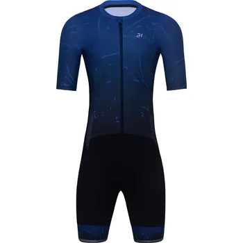 cyklistický dres HOLOKOLO Cyklistická kombinéza - TEMPO - modrá/černá 2XL