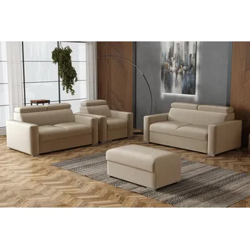 Sedací souprava Falco Sedací souprava Petrit 3+2+1+taburet Paros béžová