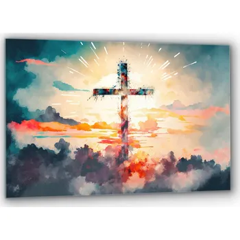 Obraz Nástěnný obraz Dekorace do obýváku Kříž ve světle