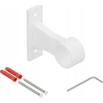 Zábradlí DRŽÁK PRO SPOJENÍ MADLA ZÁBRADLÍ S TRUBKY o průměru 25 mm PORTO L BÍLÝ