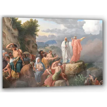 Obraz Skleněný obraz do ložnice Mojžíš a Rudé moře