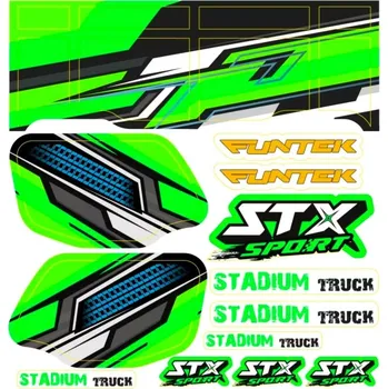 RC model auta FUNTEK STX - nálepky zelené