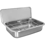 NOFER Závěsná výlevka se zády a roštem 560x165x404 mm, nerez mat