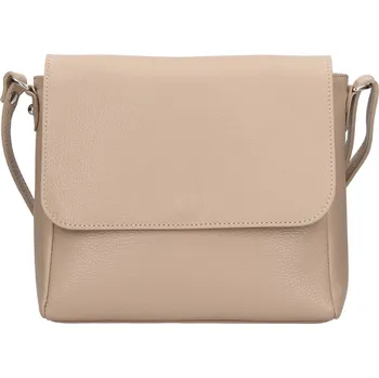 Kabelka Dámská kožená crossbody kabelka Italia Nikka - béžová