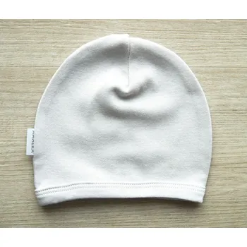 Kojenecká čepice AMÁLKA Bavlněná čepička saporka, světle šedá Velikost: 56-62