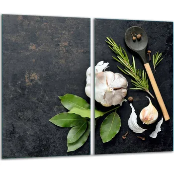 Obraz 2x SKLENĚNÁ OCHRANNÁ DESKA NA SPORÁK KUCHYNĚ 7v1