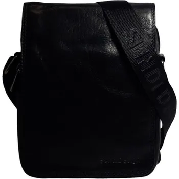 Pánská kožená taška přes rameno Sendi Design černá B-708 black