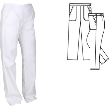 Gastro oděv (2400) PAVLA kalhoty dámské pásek - bílá - 34/168EU34