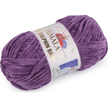 Příze Pletací žinylková příze Dolphin Baby 100 g, barva 17 (80340) fialová