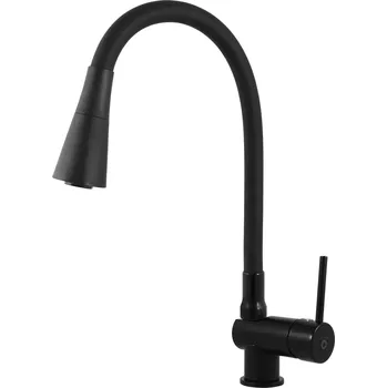 SEINA - Dřezová baterie s flexibilním ramínkem, Černá - matná SE908.0/13CMAT, RAV Slezák Barva: Černá - matná, Rozměr: 1/2"