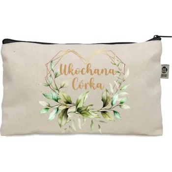 Kosmetická taška Kosmetická taštička béžová dárek MILOVANÁ DCERA Den dětí KO_226