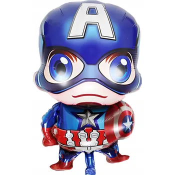 Balónek Fóliový balónek Narozeniny Kapitán Superhrdina Velký 77x47 cm na karnevalový ples