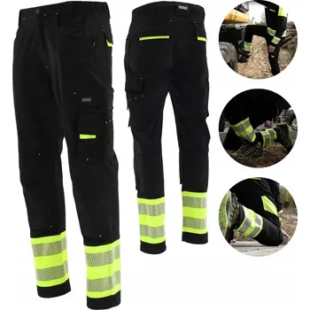 Pracovní obuv ELASTICKÉ PRACOVNÍ KALHOTY S REFLEXNÍMI PRVKY STRETCH VÝSTRAŽNÉ NEO BOZP 54