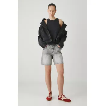 Dámské kraťasy Bavlněné riflové kraťasy Medicine dámské, šedá barva, hladké, high waist RS25.SZD081 90J, vel. XS